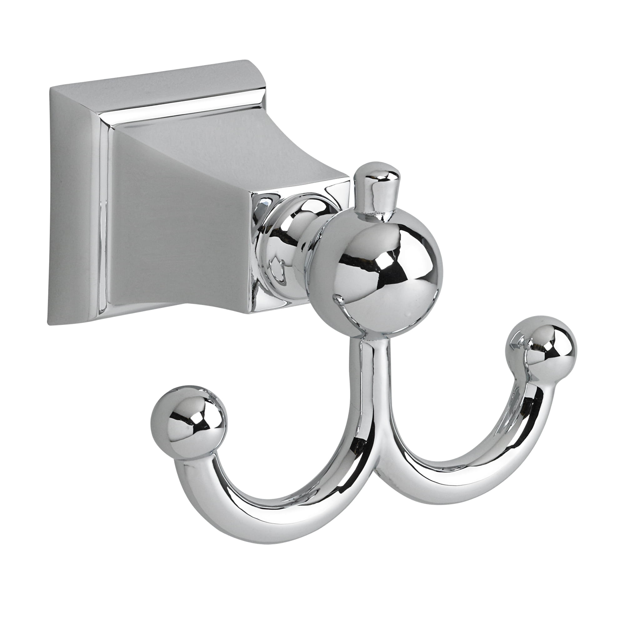 Traditional Square Double Robe Hook CHROME